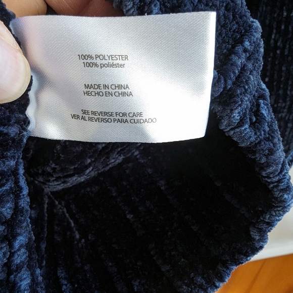 Orvis Scoop Neck Chenille Sweater XXL Navy Blue Super Soft Knit Plus Curvy - Picture 13 of 15